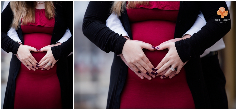 Maternity portrait session at Liberty Square, Liberty MO | Bokeh Story Photos