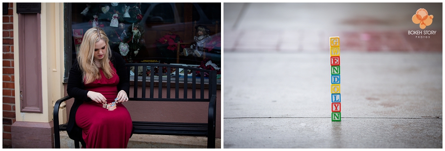 Maternity portrait session at Liberty Square, Liberty MO | Bokeh Story Photos