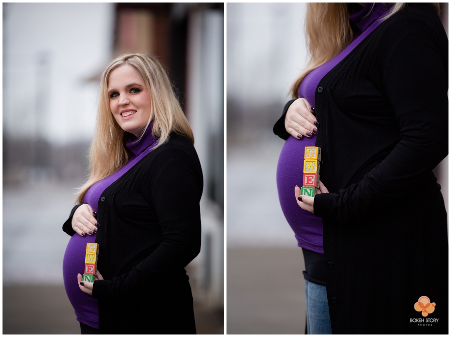 Maternity portrait session at Liberty Square, Liberty MO | Bokeh Story Photos
