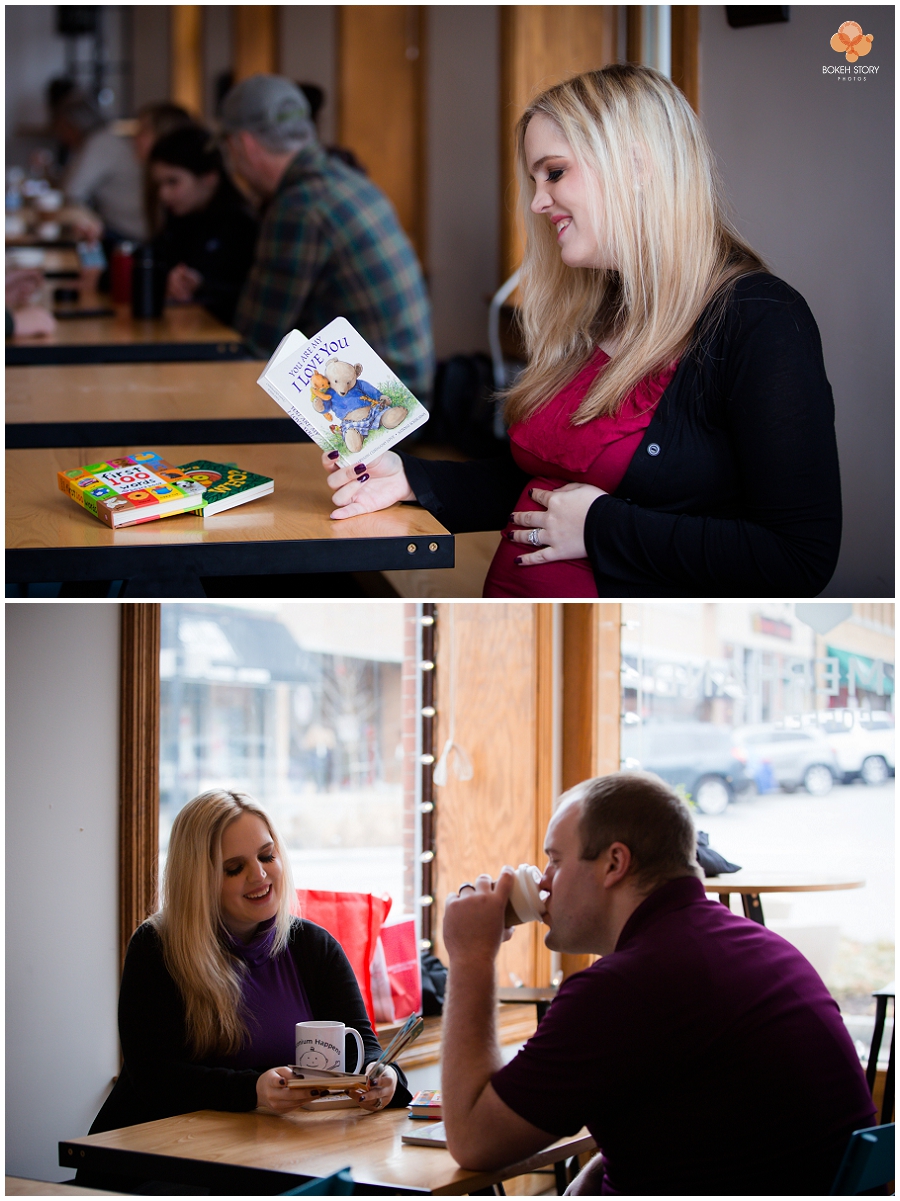 Maternity portrait session at Liberty Square, Liberty MO | Bokeh Story Photos