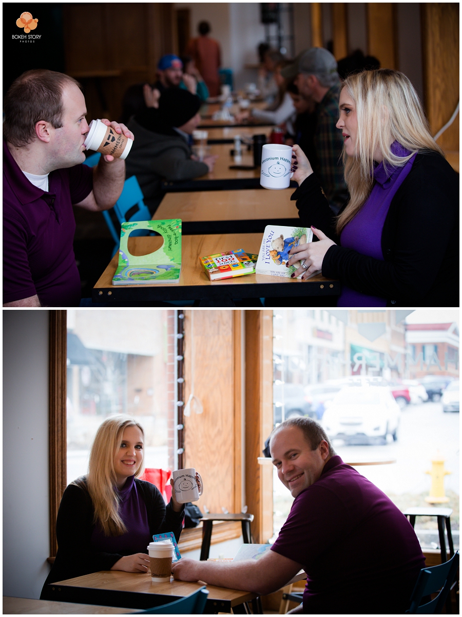 Maternity portrait session at Liberty Square, Liberty MO | Bokeh Story Photos
